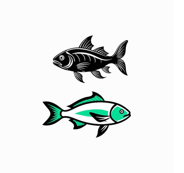 Vibrant Fish Vector silhouettes High Quality Colorful Fish Image for Graphic Design