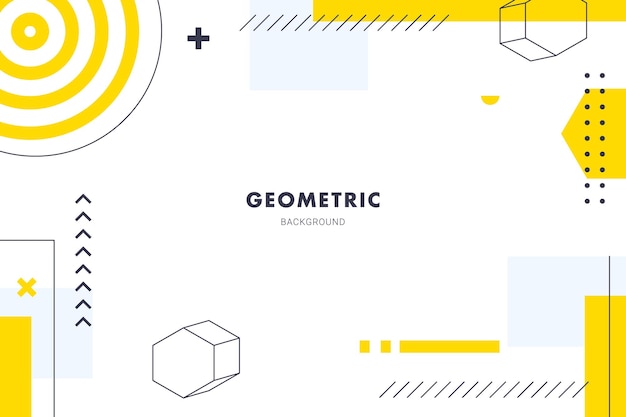 Sfondo geometrico piatto vibrante per banner o modello di presentazione opuscolo