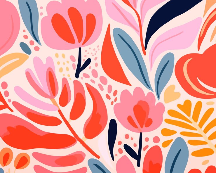 Vector vibrant floral abstractxa