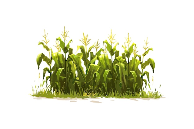 Vibrant Green Cornfield Under Sunlight Vector illustratieontwerp