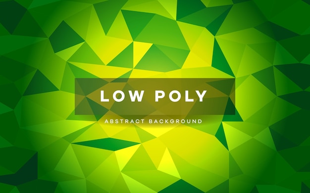 Vibrant green low poly abstract banner