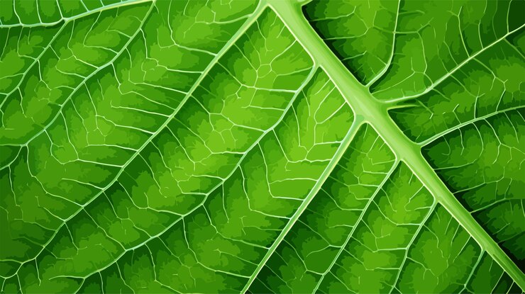 Vector vibrant green papaya leaf texture in high resolution