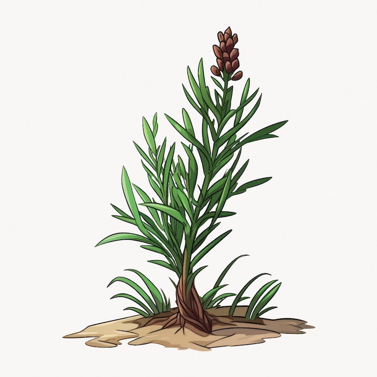 Vector 鮮綠色植物的插圖