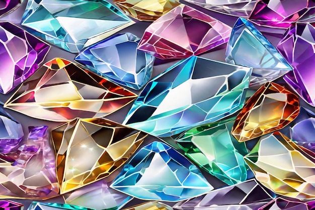 Vector vibrant jewel crystal diamond