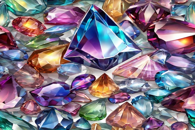 Vettore diamante di cristallo di gioiello vibrante