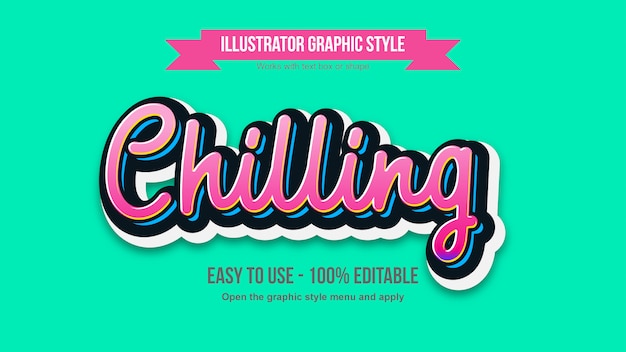 Vector vibrant pink handwritten typography editable effect