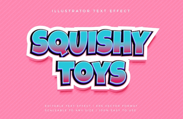 Vibrant playful toys text style font effect