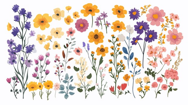 vibrant pressed wildflowers collection for artistic projects