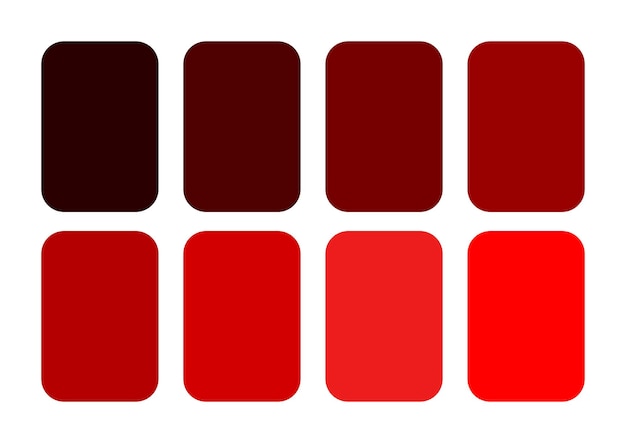 Vector vibrant red color palette shades and inspirations