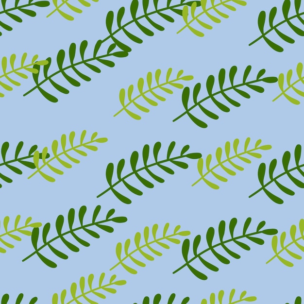 Vector vibrant seamless pattern featuring leaves and florals