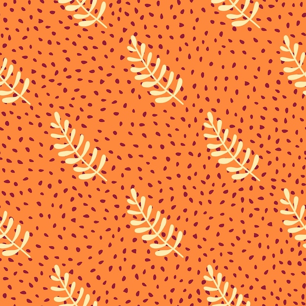 Vibrant seamless pattern featuring leaves and florals