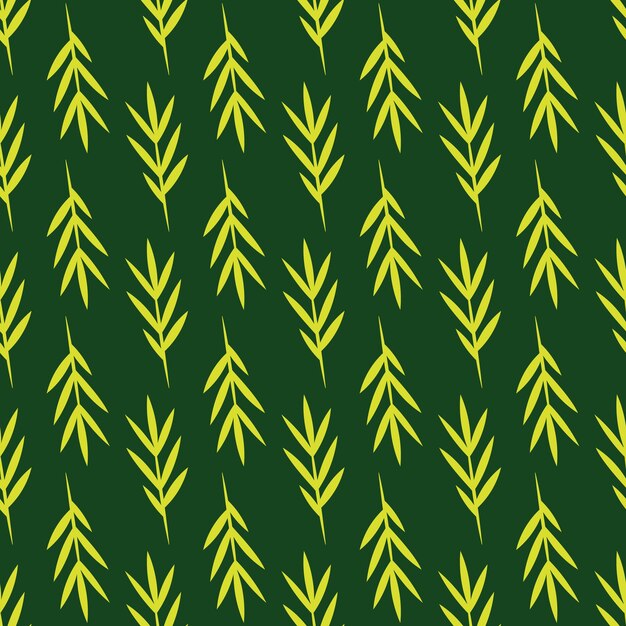 Vibrant seamless vector pattern of yellow leaf for wrapping and printing