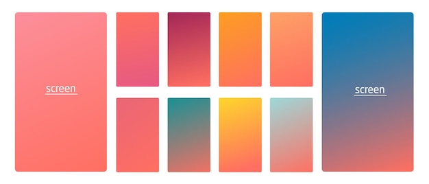 Vector vibrant and smooth gradient soft colors for devices pcs and modern smartphone screen backgrounds