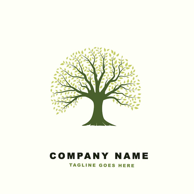 Vibrant tree logo design, tree vector. Tree of life logo design inspiration