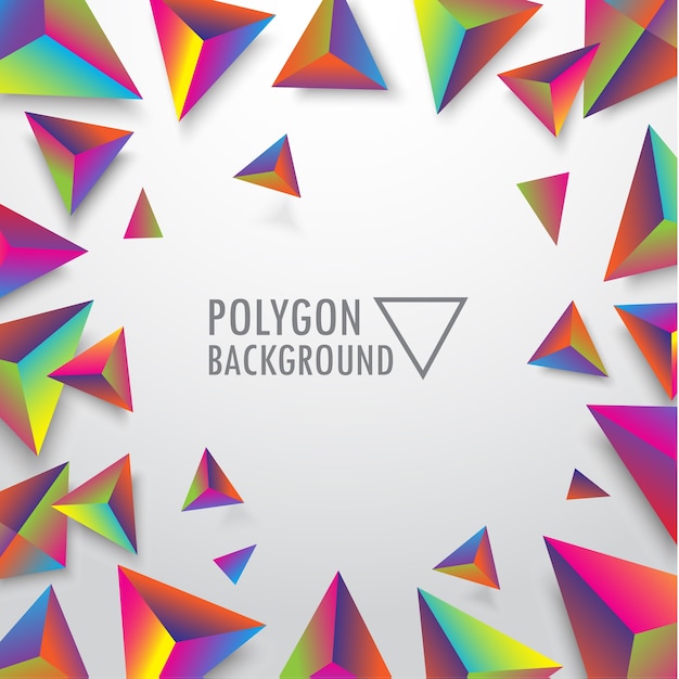 Vibrant triangle low polygon background.