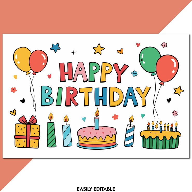 Vector 모든 축제와 특별한 이벤트를 위한 활기찬 터 생일 디자인