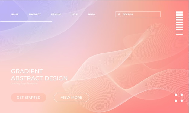 Vibrant Vector Gradient achtergrondillustratie voor multi-purpose landing page