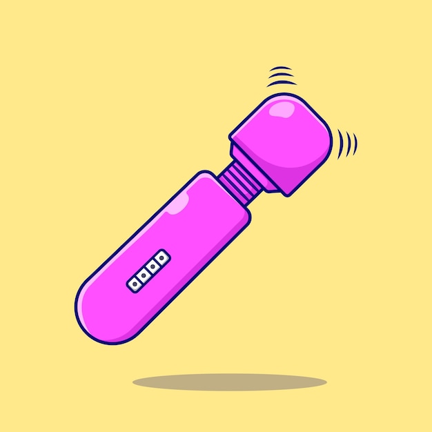 Vector vibrator sex toys vector illustration icon isolated