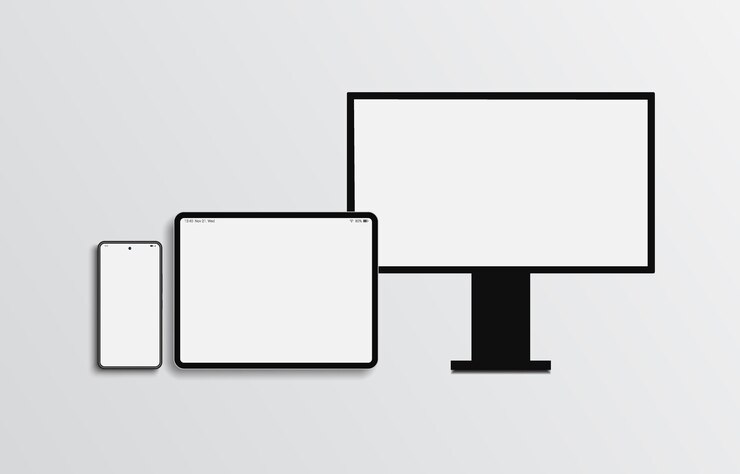 Vector 空白の画面を持つビクター デジタル デバイスの設計