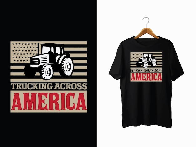 Victor truck t shirt design typography vintage