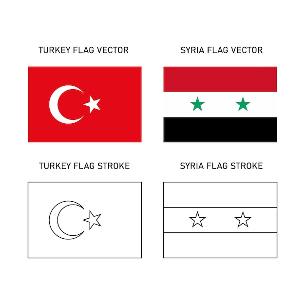 Victor. Turkey is a flag and Syria is a flag that can be used to add to designs and make backgrounds