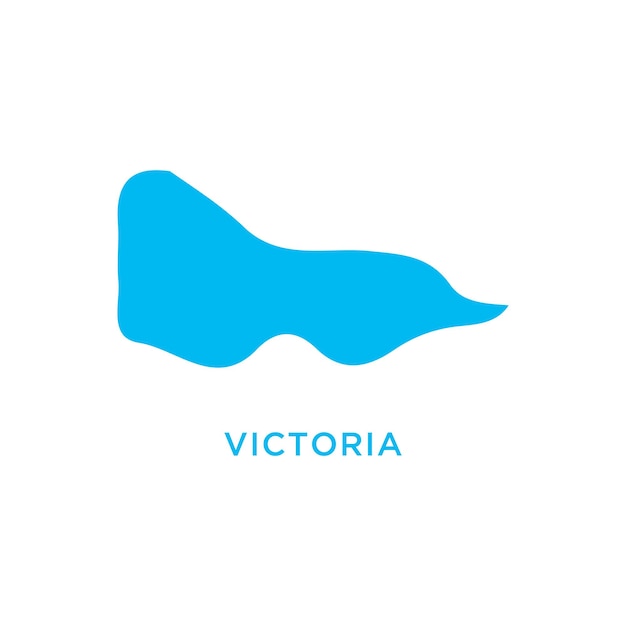 Victoria map icon Australia logo glyph design illustration