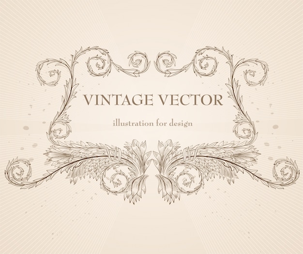 Vector victorian abstract popular text antique