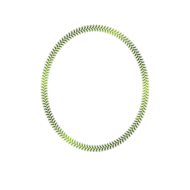 Victorian art vector circular frame with blank copy space created using floral decoration and green leaves. Heraldic template illustration.