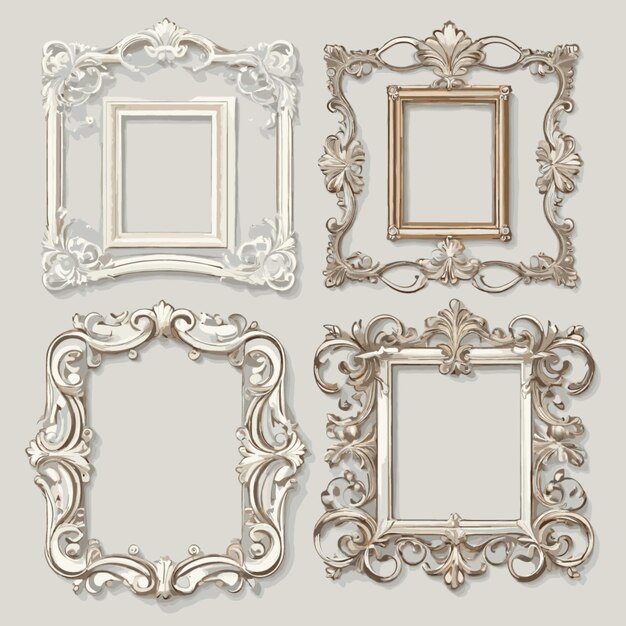 Premium Vector | Victorian era frames