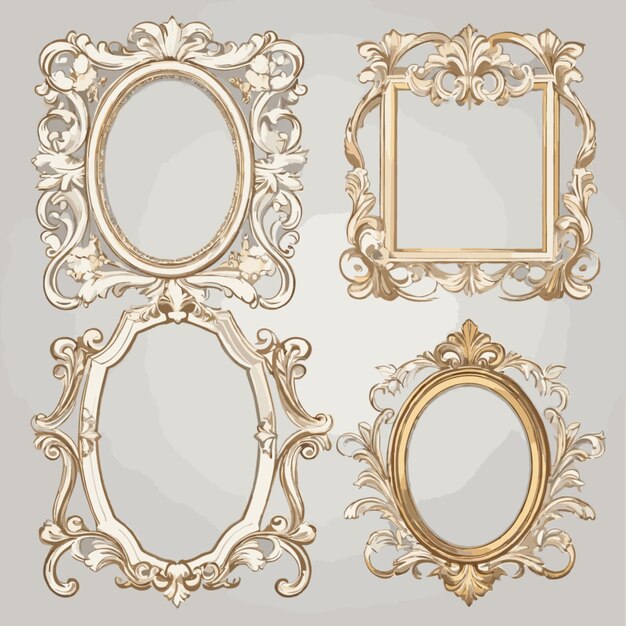 Vector victorian era frames