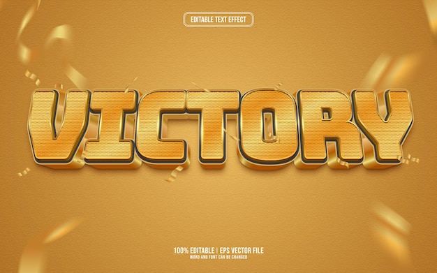 victory 3d editable text effect