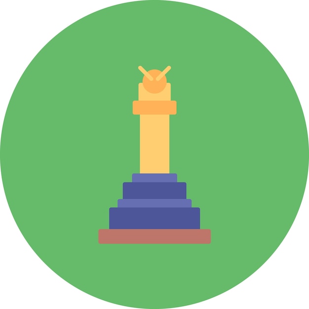 Vector victory column flat illustration