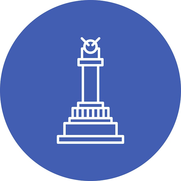 Векторное изображение значка колонны победы может быть использовано для ориентиров