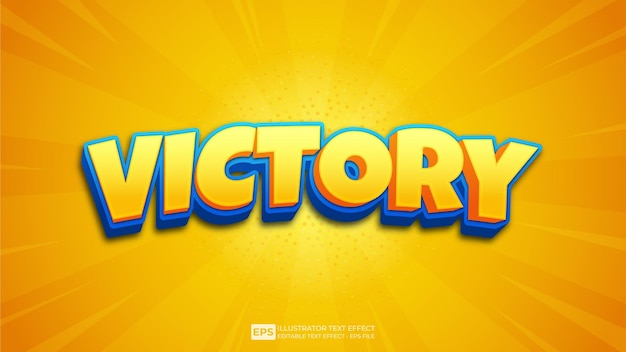 Victory editable text effect font