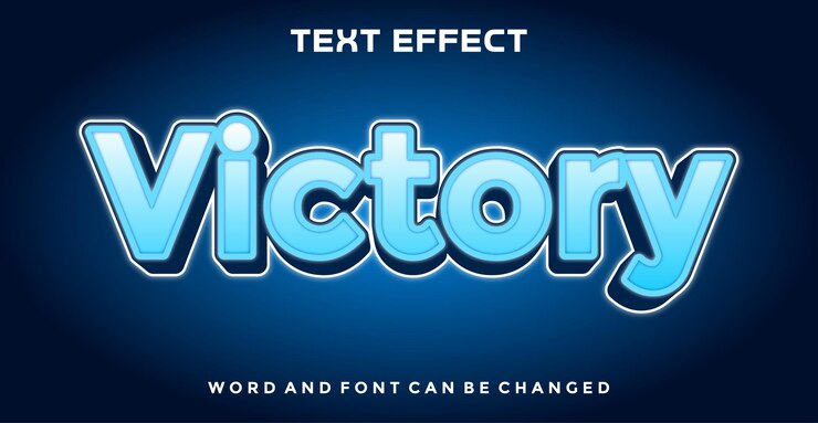 Victory editable text effect
