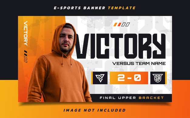 Victory esports gaming-bannersjabloon voor sociale media