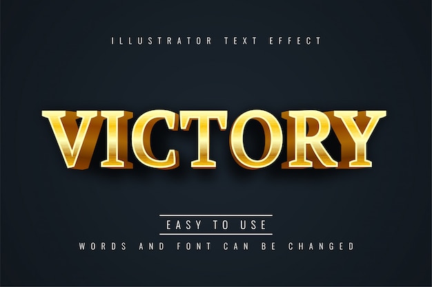 Vector victory text effect