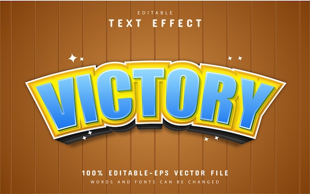 Victory text effect