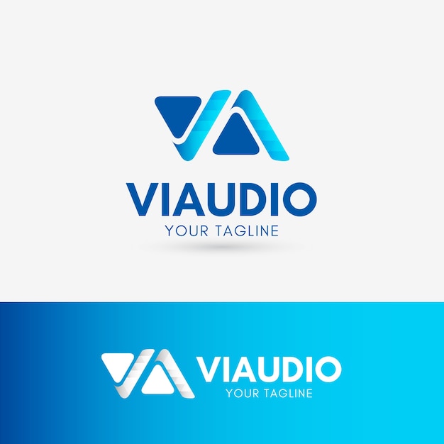 Vettore video audio logo