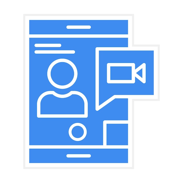 ビデオコールアイコンのベクトル画像は通信に使用できます