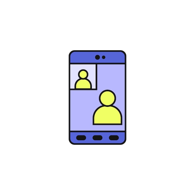 Video call vector type icon