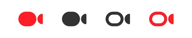 Икона видеокамеры Символ видеокамеры Логотип кинофильма Знак фильма Икона камеры записи в векторном плоском стиле