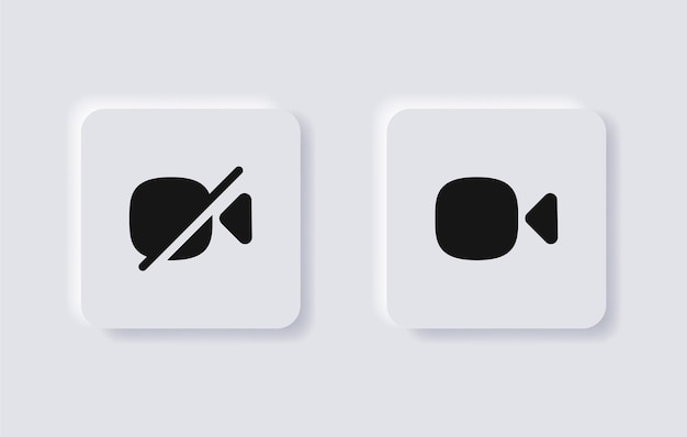 ビデオカメラアイコン無効化カムオフシンボルフェイスタイムアイコンウェブサイトウェブアプリuiモバイルアプリケーションアイコン