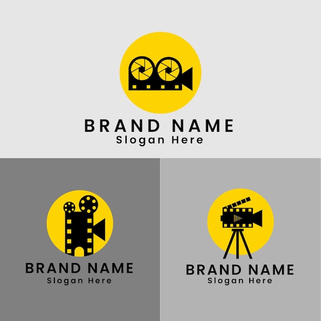 Vector video camera logo for business