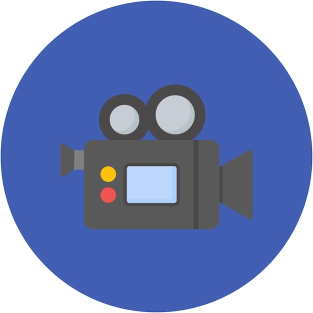 Video Camera Vector Illustration Style