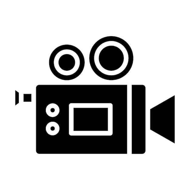 Video Camera Vector Illustration Style