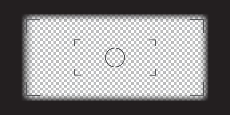 Vector video camera verrekijker nachtzicht groene zoeker overlay camera en verrekijker frame vector