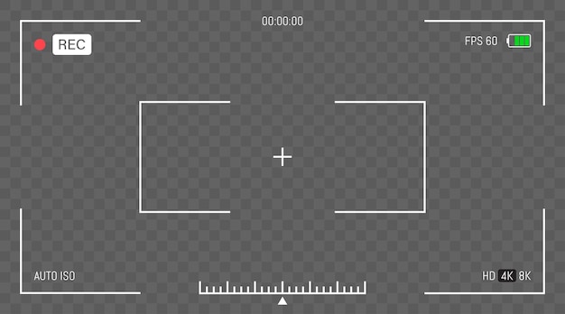 Vector video camera viewfinder template