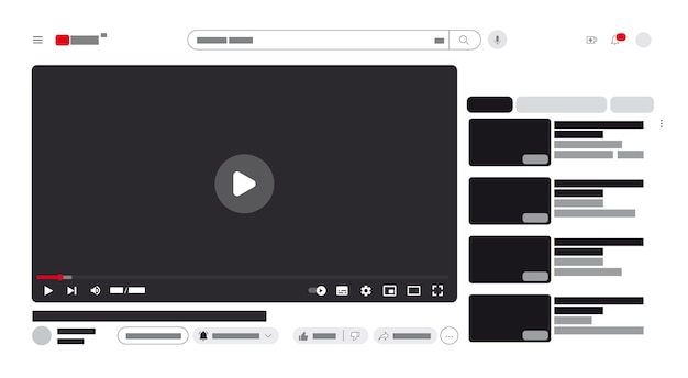 Video channel UI template