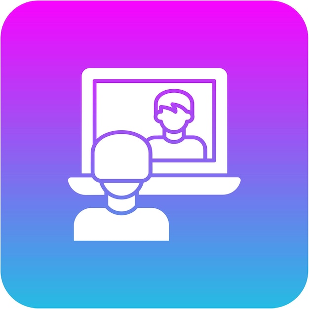 Vector video chat icon